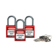 Load image into Gallery viewer, Safety Plus Padlock Keyed Alike - 3 Pack