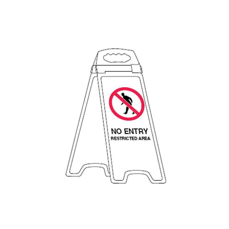 Deluxe Floor Stand - No Entry Restricted Area